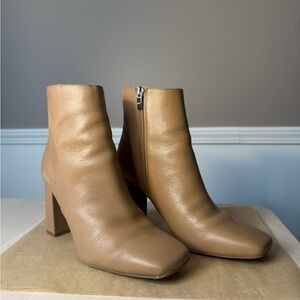 Tan Leather Marc Fisher Ankle Boots